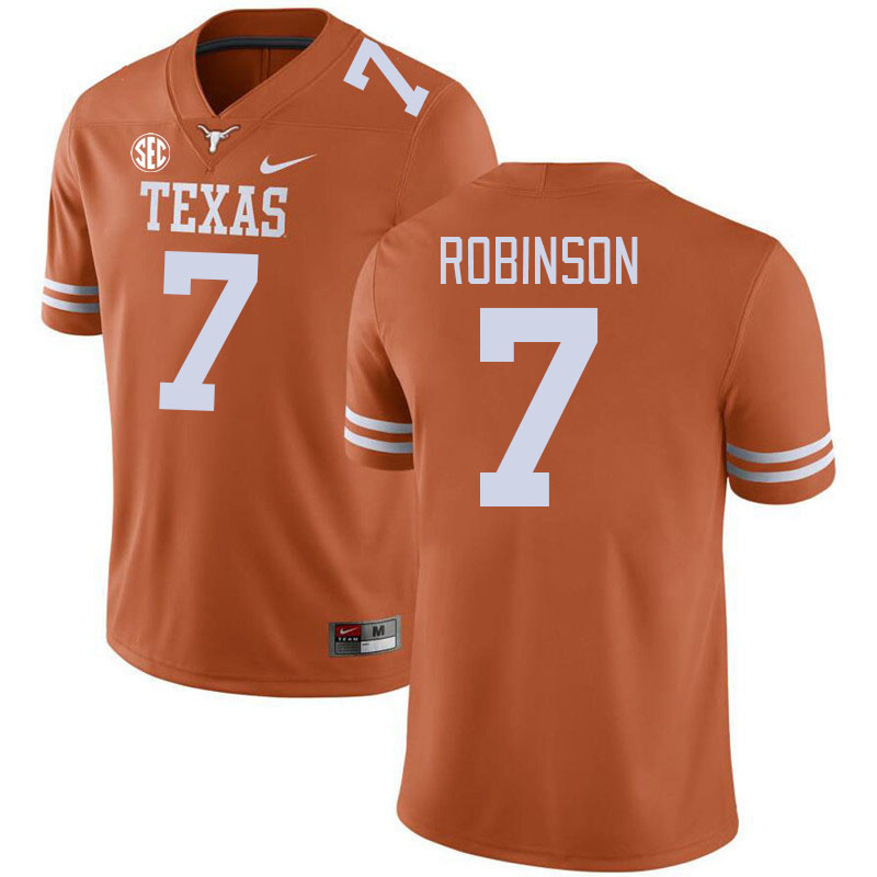 # 7 Keilan Robinson Texas Longhorns Jerseys Football Stitched-Orange